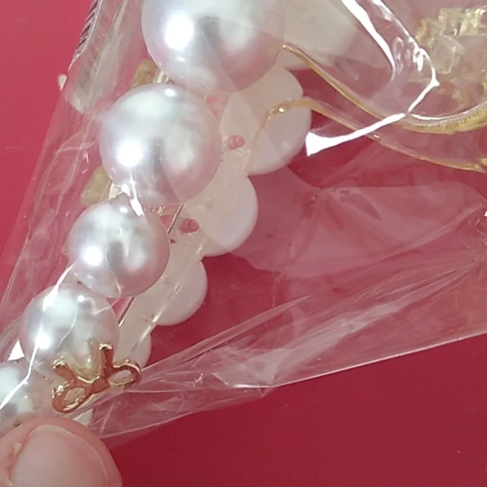 Flower gem gold clear hair comb and clip - Picture 6 of 8